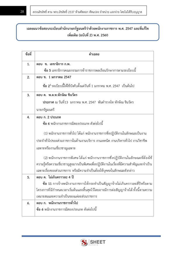 แนวข้อสอบ เจ้าหน้าที่ธุรการ กรมป่าไม้ 2567