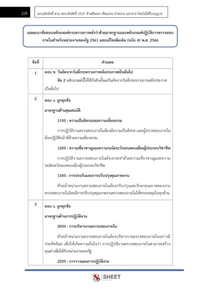 แนวข้อสอบ นักวิชาการตรวจสอบภายใน สำนักงานกองทุนยุติธรรม 2567